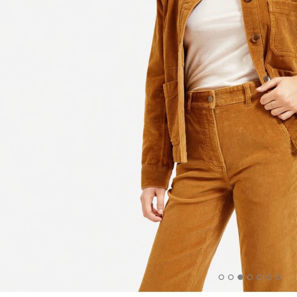 Everlane Corduroy Straight Leg Crop 0 golden brown